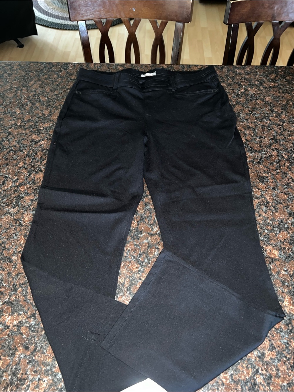 Black Straight-Leg Pants